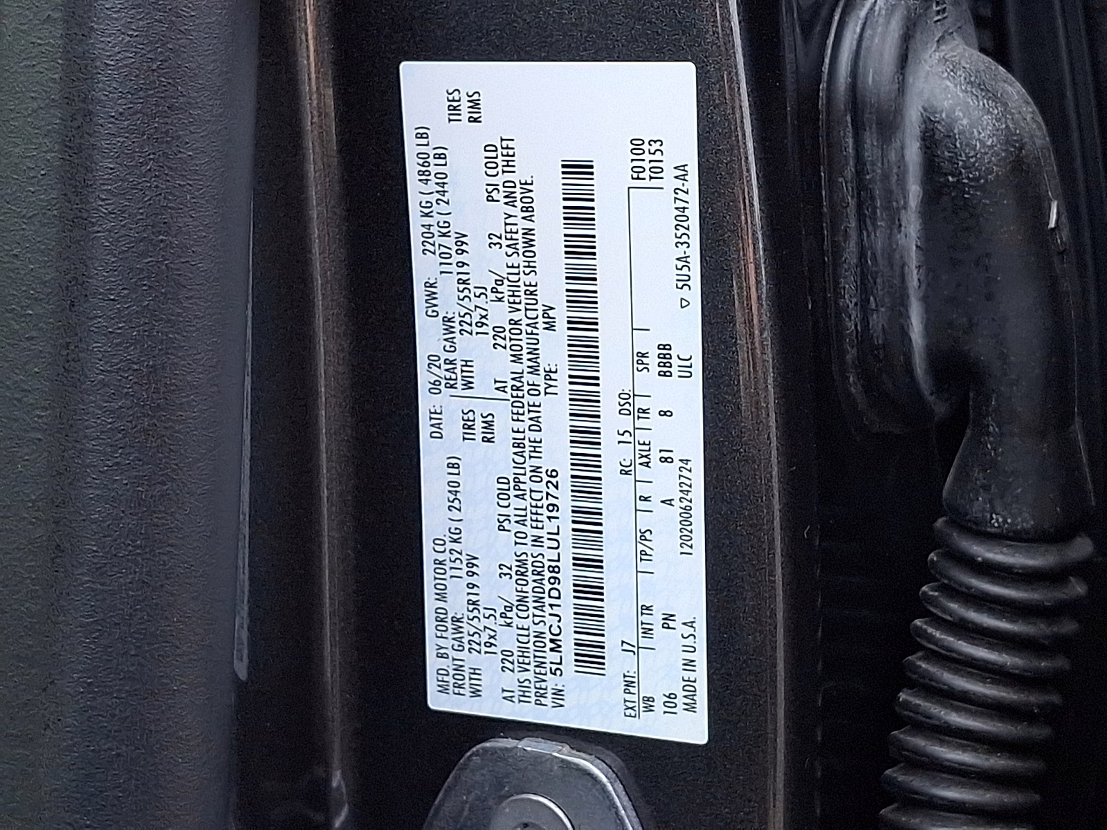 2020 Magnetic Gray Lincoln Corsair Standard AWD