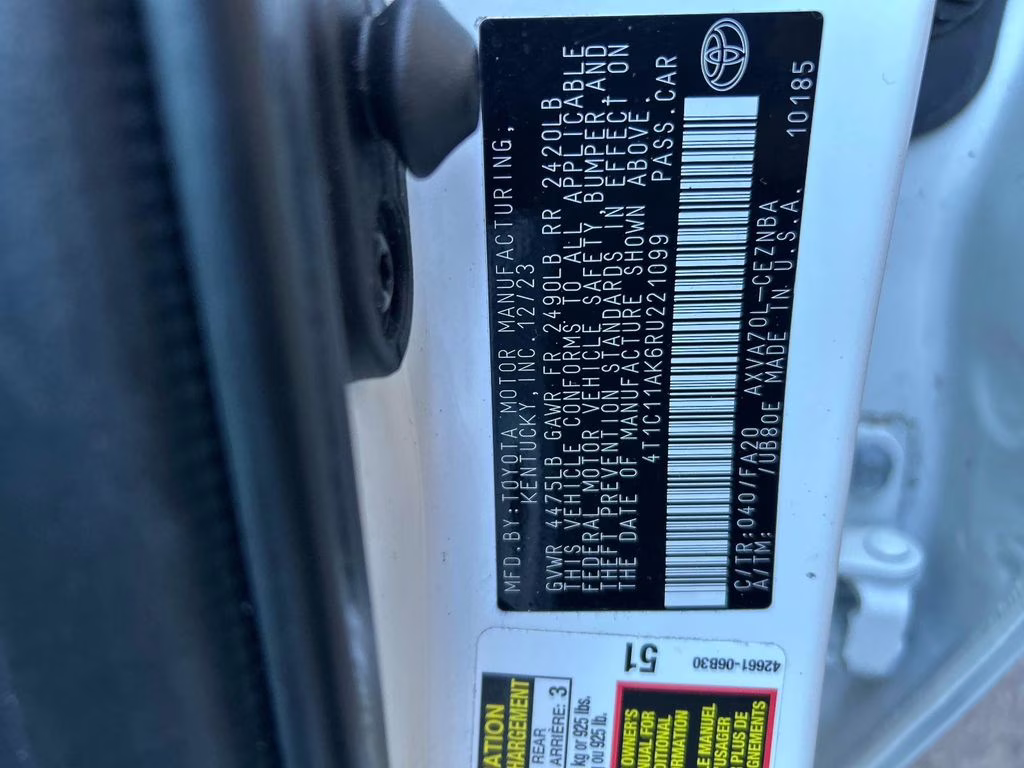 2024 Ice Toyota Camry LE FWD Sedan