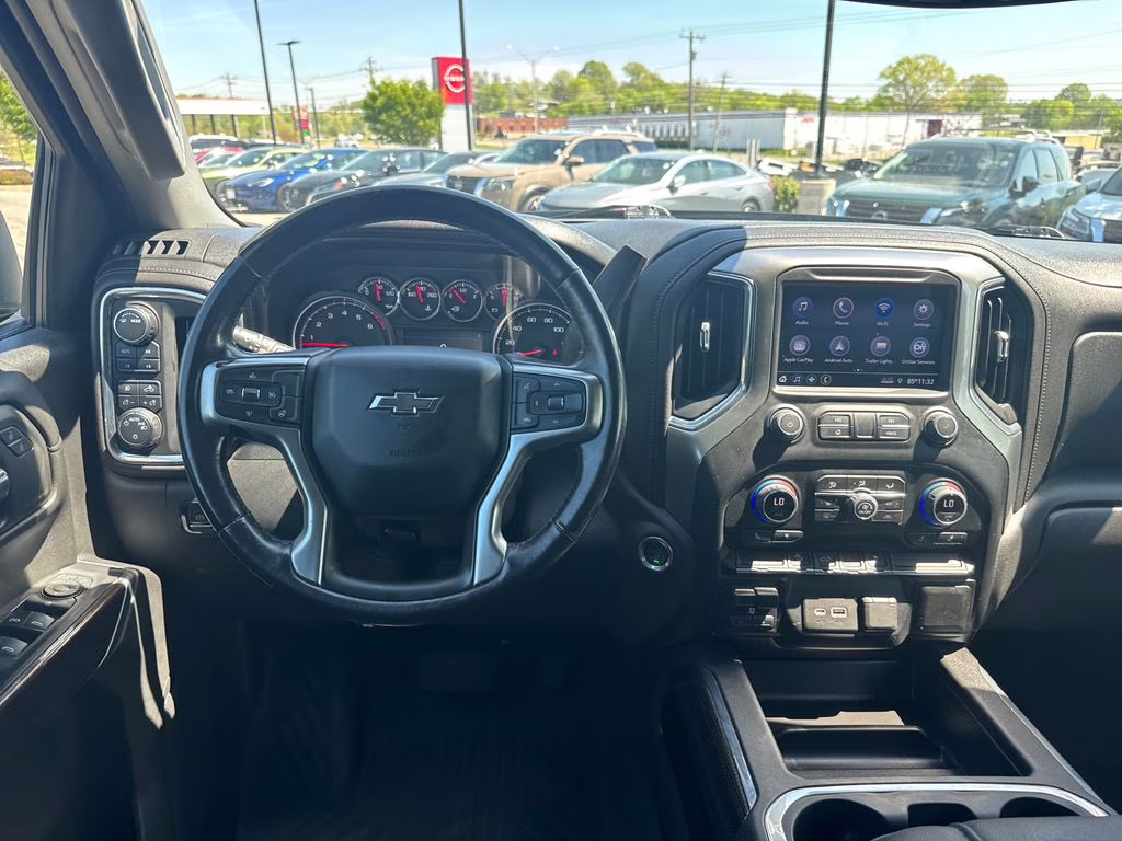 2021 Black Chevrolet Silverado 1500 LT Trail Boss 4X4 Truck