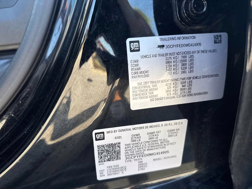 2021 Black Chevrolet Silverado 1500 LT Trail Boss 4X4 Truck