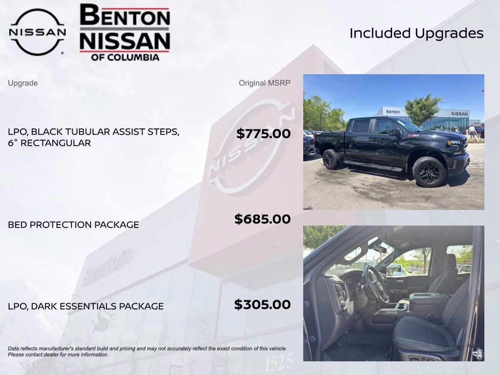 2021 Black Chevrolet Silverado 1500 LT Trail Boss 4X4 Truck