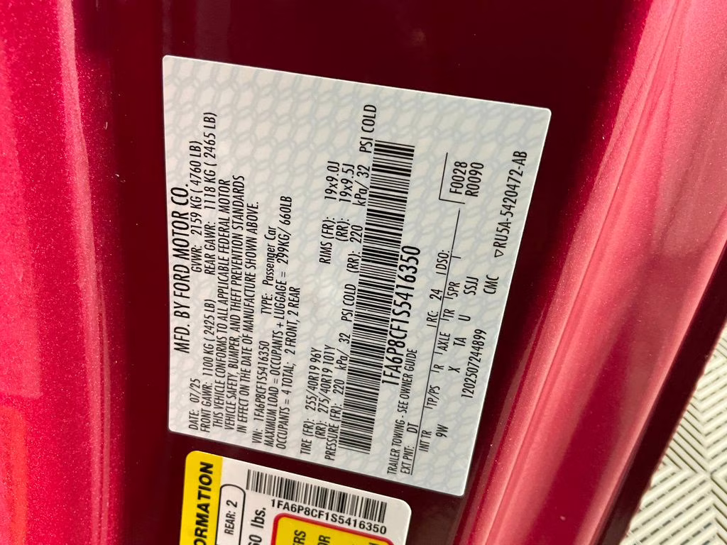 2025 Magenta Ford Mustang GT Premium RWD Coupe