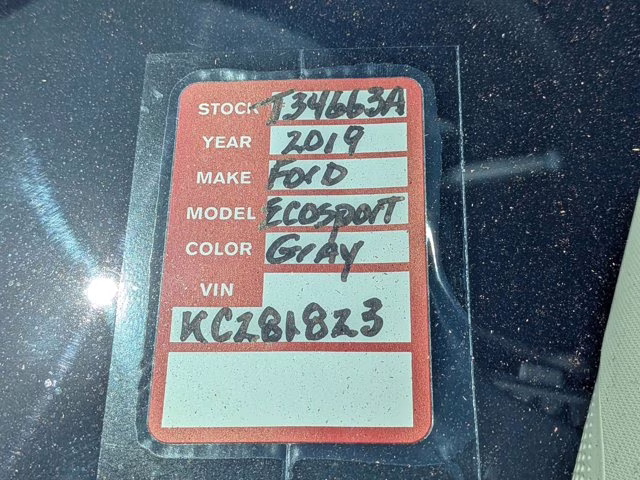 2019 Smoke Metallic Ford EcoSport SE FWD SUV