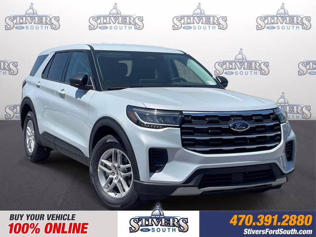 2026 White Metallic Ford Explorer Active RWD SUV