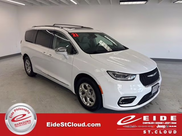 2021 Bright White Clearcoat Chrysler Pacifica Limited AWD Van