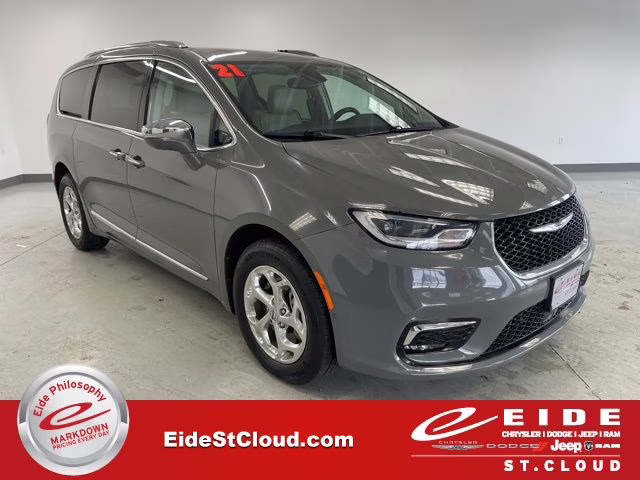 2021 Ceramic Gray Clearcoat Chrysler Pacifica Limited AWD Van