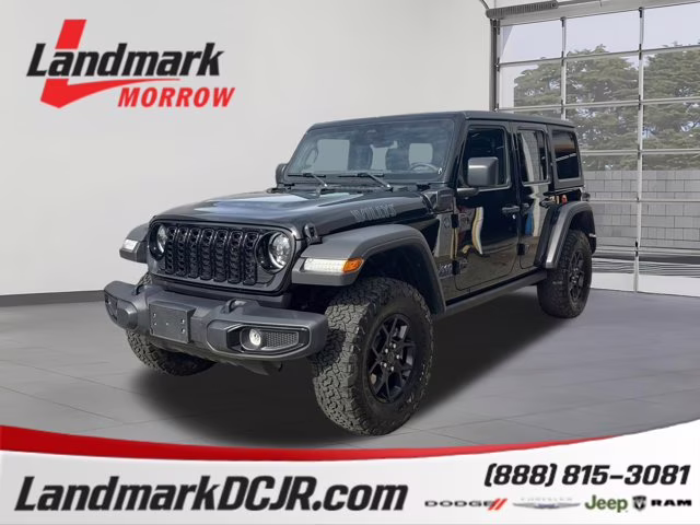 2025 Black Clearcoat Jeep Wrangler 4xe 4X4 Convertible