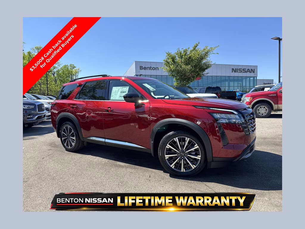 2026 Scarlet Ember Tintcoat Nissan Pathfinder Platinum FWD SUV