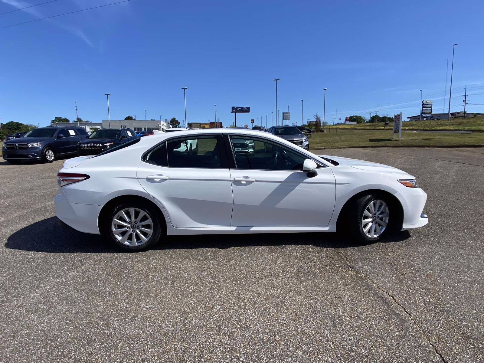 2020 Super White Toyota Camry LE FWD Sedan