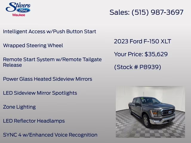 2023 Gray Metallic Ford F-150 XLT 4X4 Truck