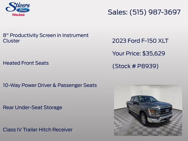 2023 Gray Metallic Ford F-150 XLT 4X4 Truck