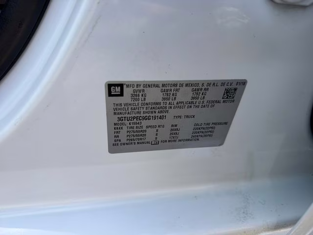 2016 White Frost Tricoat GMC Sierra 1500 Denali 4X4 Truck