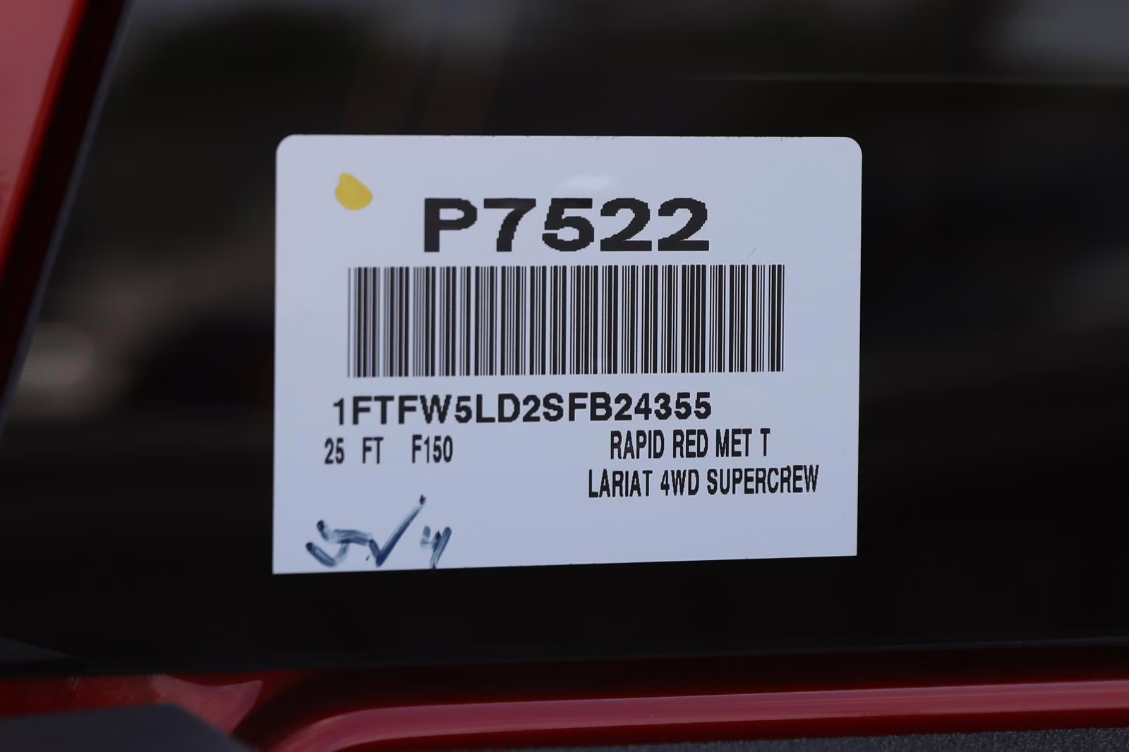 2025 Rapid Red Metallic Tinted Clearcoat Ford F-150 LARIAT 4X4 Truck