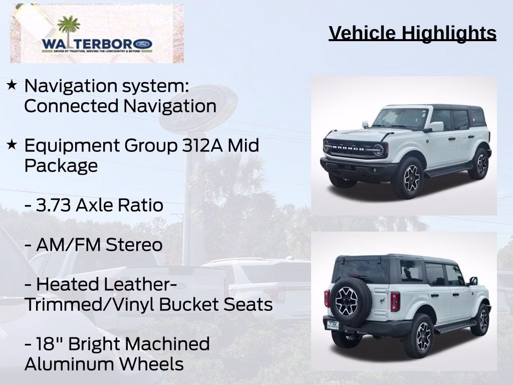 2026 Oxford White Ford Bronco Outer Banks 4X4 SUV