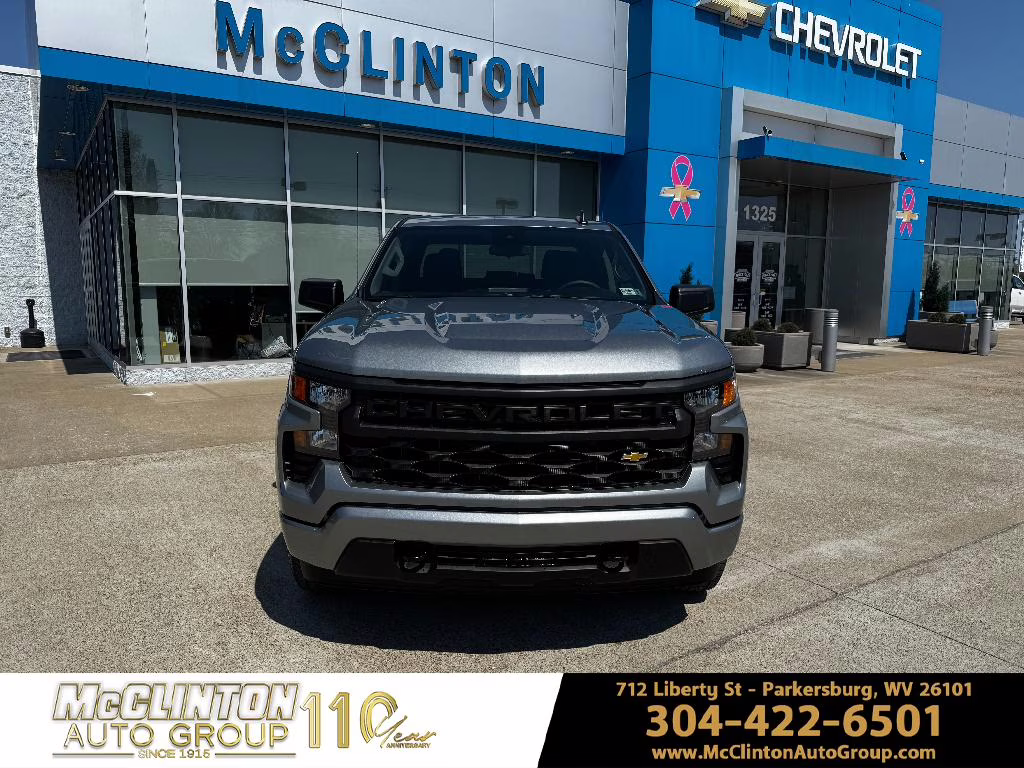 2026 Sterling Gray Metallic Chevrolet Silverado Custom 4X4 Truck
