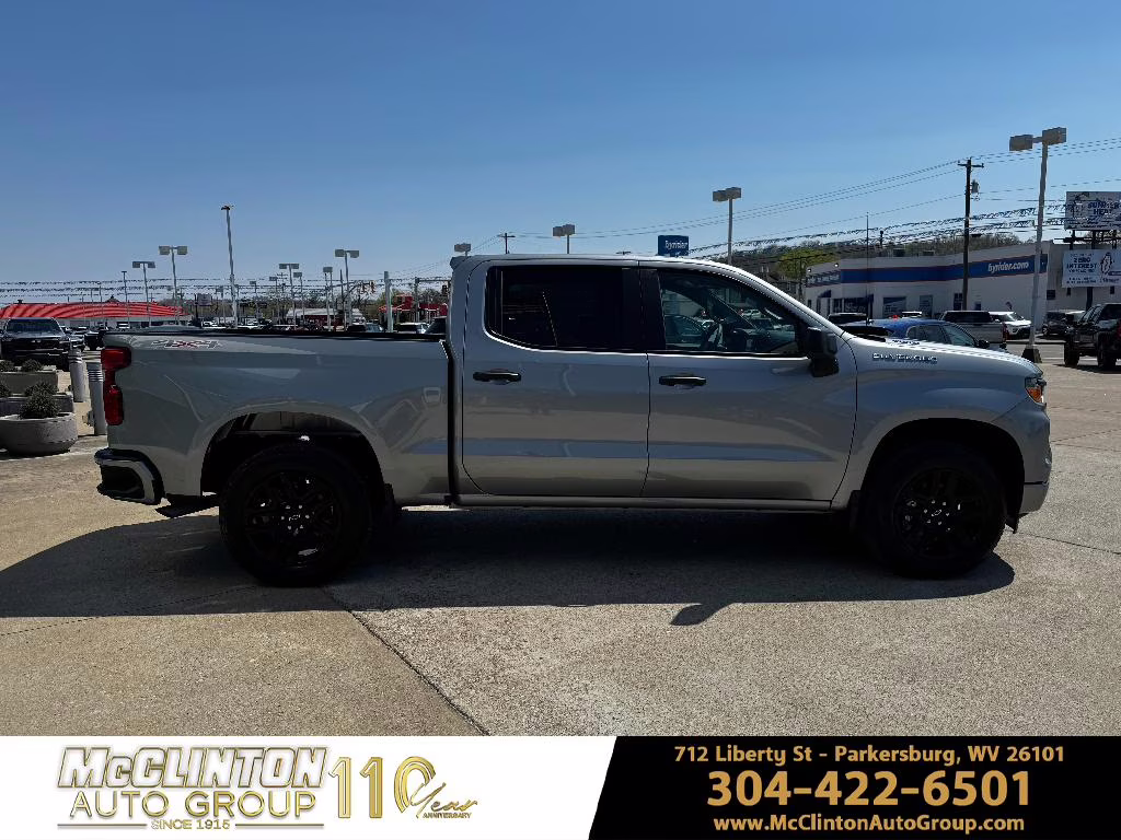 2026 Sterling Gray Metallic Chevrolet Silverado Custom 4X4 Truck
