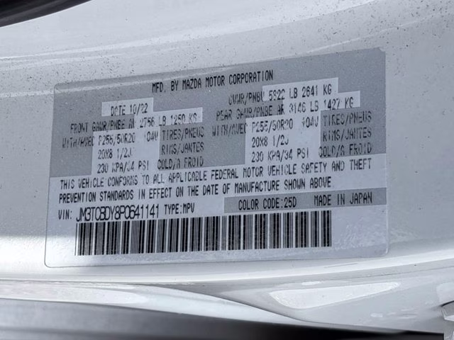 2023 Snowflake White Pearl Mica Mazda CX-9 Grand Touring AWD SUV