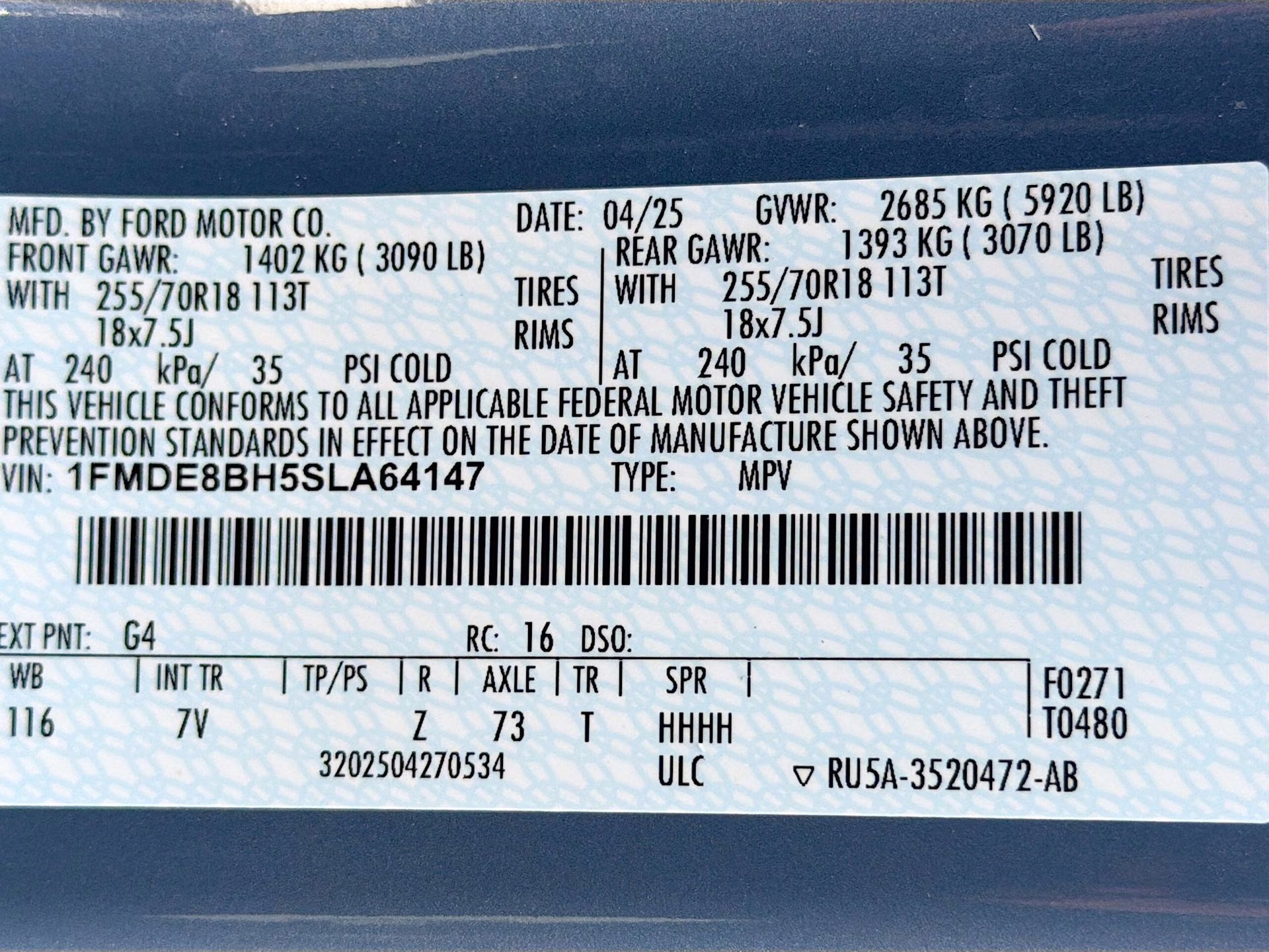 2025 Azure Gray Met Tri-Coat Ford Bronco Outer Banks 4X4 SUV