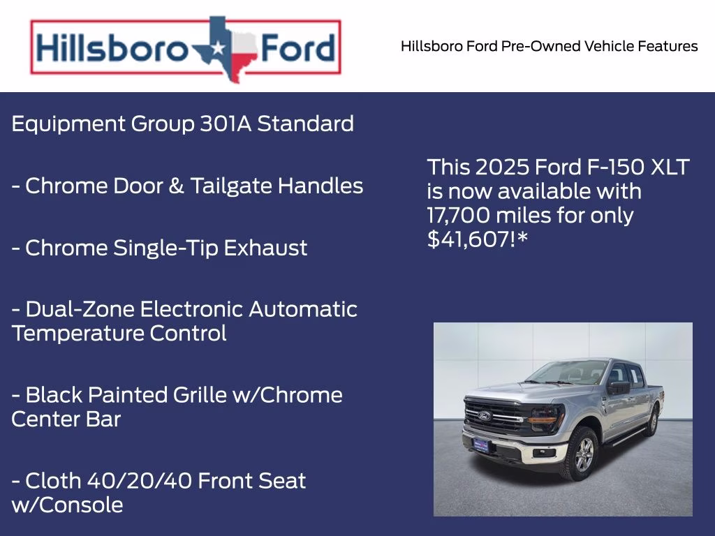 2025 Iconic Silver Metallic Ford F-150 XLT 4X4 Truck