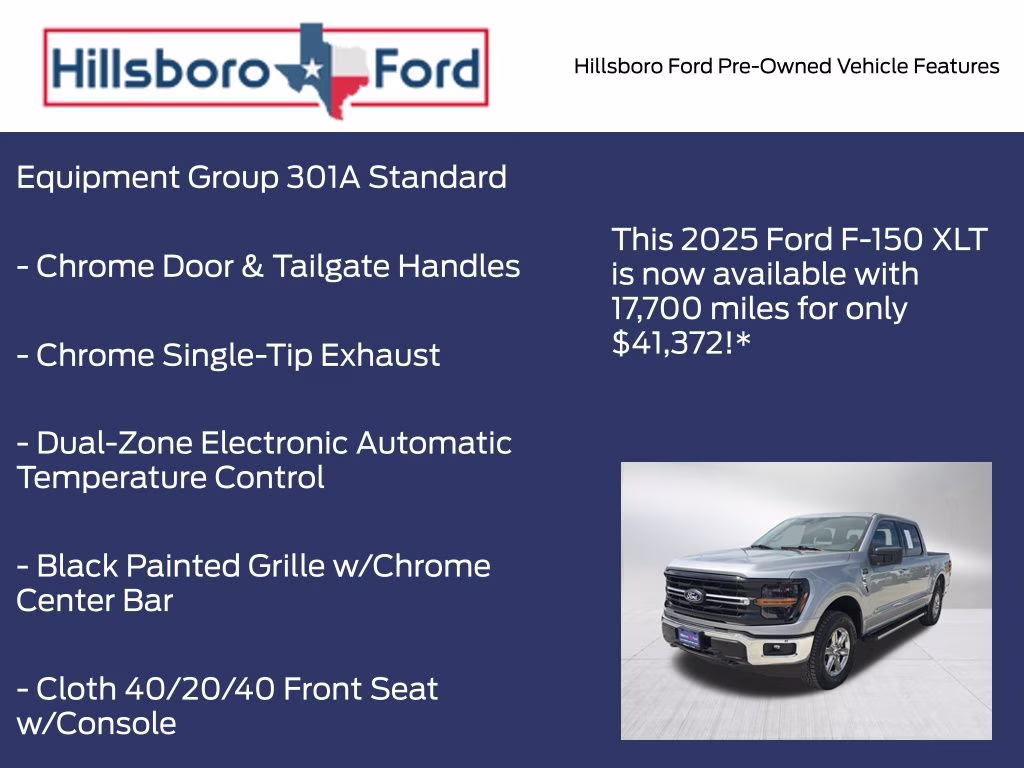 2025 Iconic Silver Metallic Ford F-150 XLT 4X4 Truck