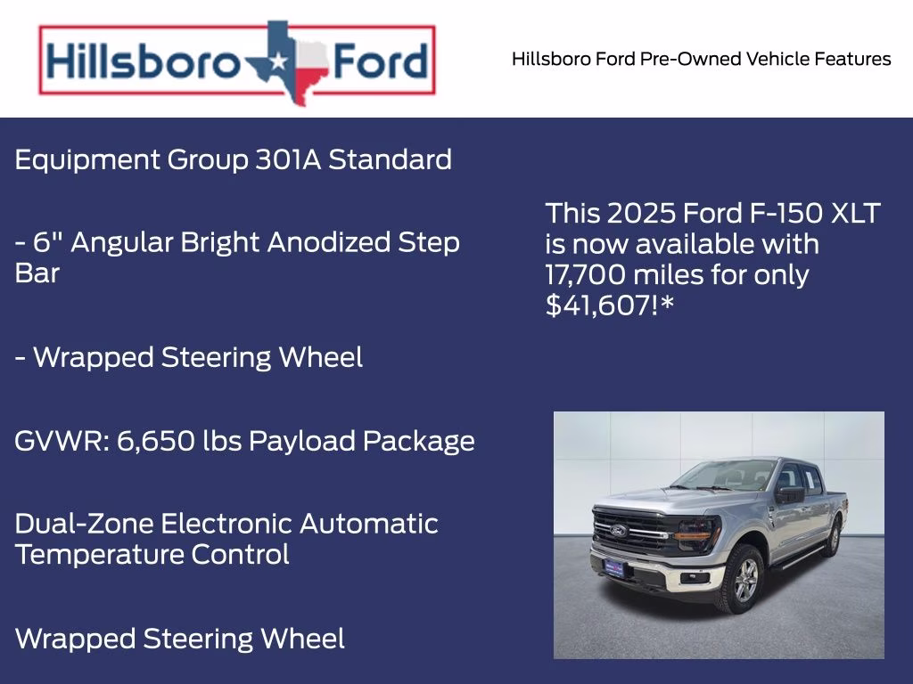 2025 Iconic Silver Metallic Ford F-150 XLT 4X4 Truck