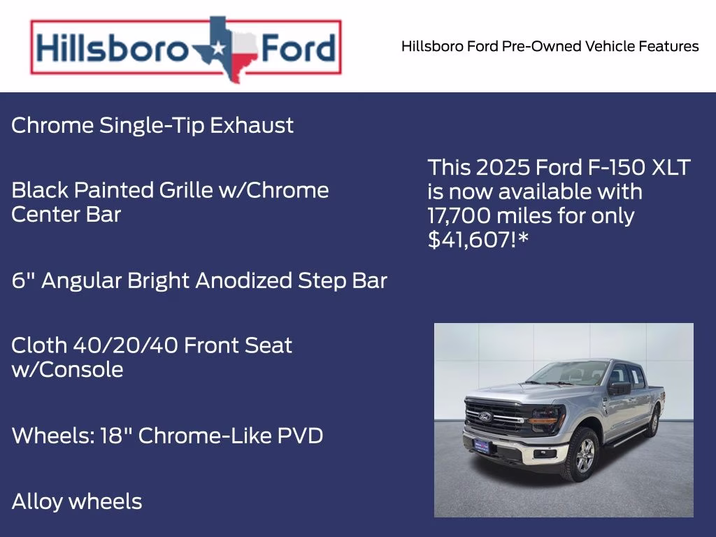 2025 Iconic Silver Metallic Ford F-150 XLT 4X4 Truck