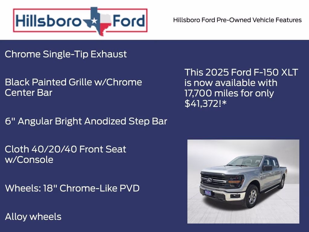 2025 Iconic Silver Metallic Ford F-150 XLT 4X4 Truck