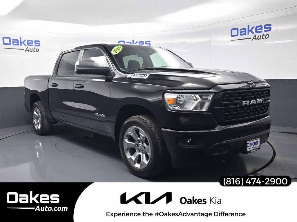 2023 Diamond Black Crystal Pearlcoat Ram 1500 Big Horn/Lone Star 4X4 Truck