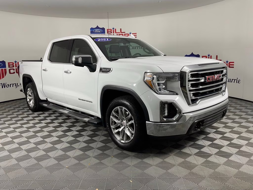 2021 Summit White GMC Sierra 1500 SLT 4X4 Truck