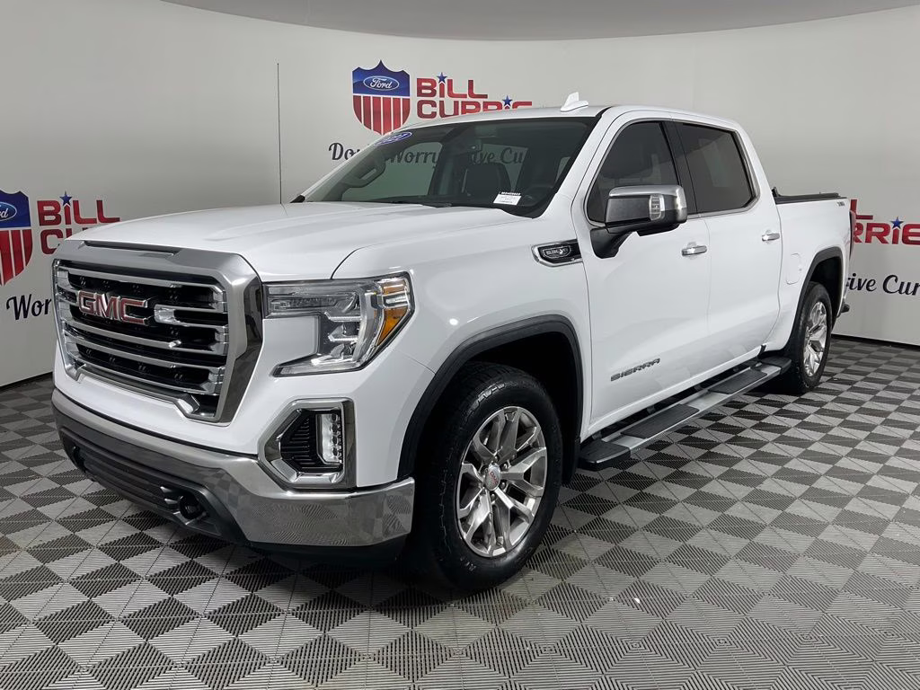 2021 Summit White GMC Sierra 1500 SLT 4X4 Truck