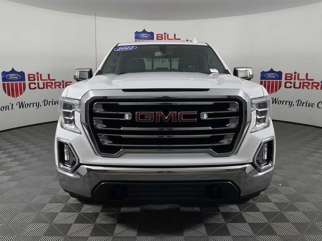 2021 Summit White GMC Sierra 1500 SLT 4X4 Truck