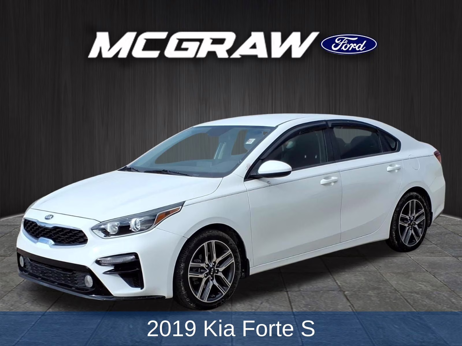 2019 Clear White Kia Forte S FWD Sedan