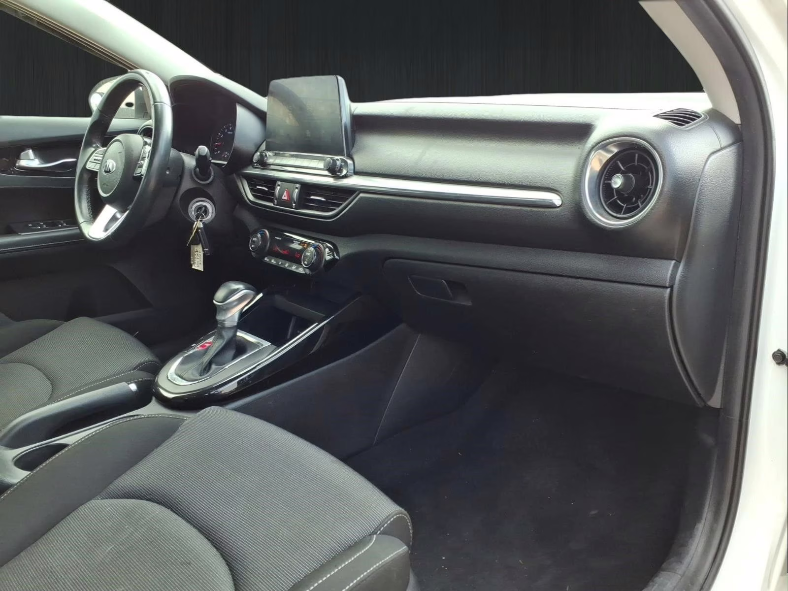 2019 Clear White Kia Forte S FWD Sedan