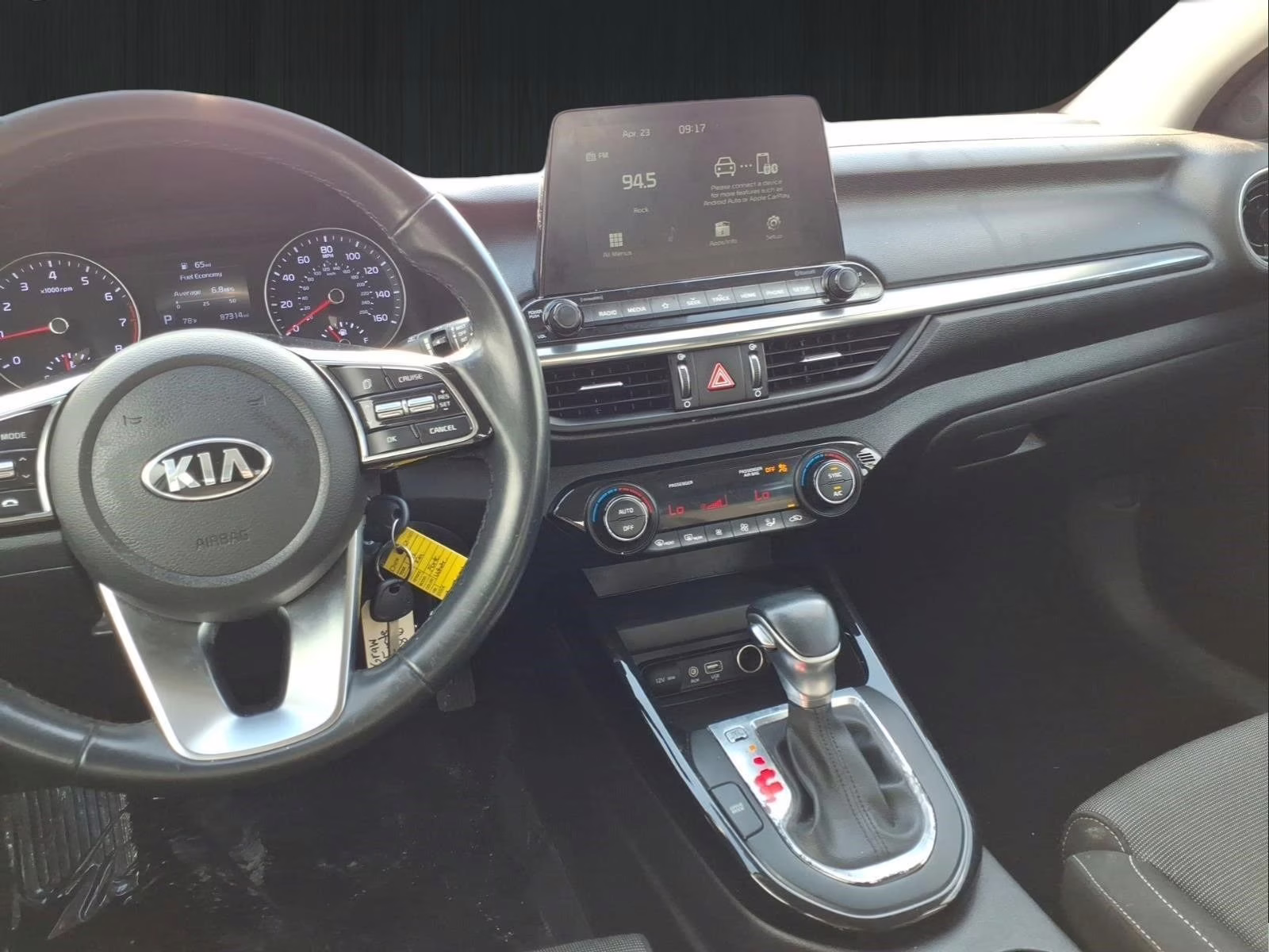 2019 Clear White Kia Forte S FWD Sedan