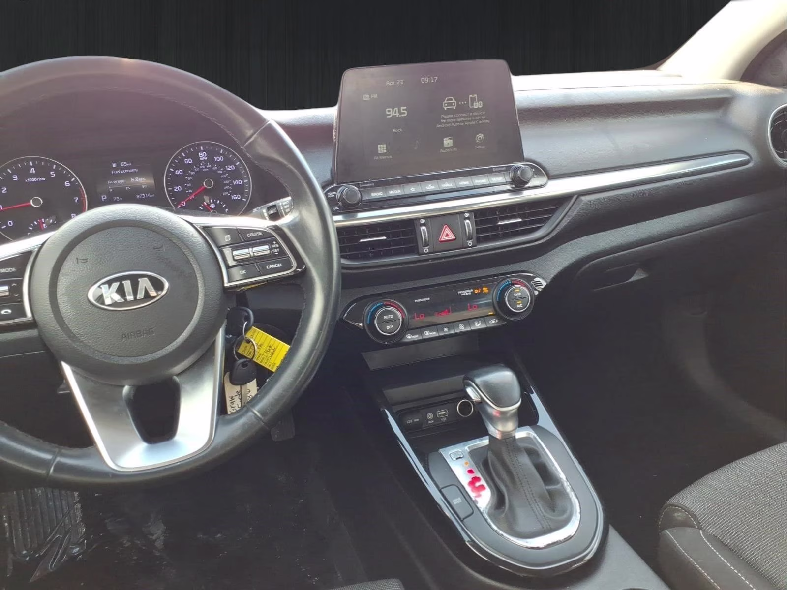 2019 Clear White Kia Forte S FWD Sedan
