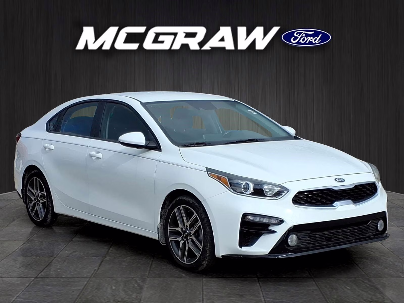 2019 Clear White Kia Forte S FWD Sedan
