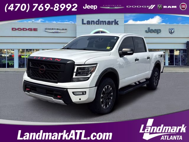 2023 Glacier White Nissan Titan PRO-4X 4X4 Truck