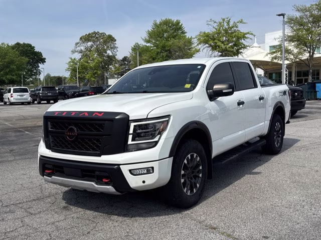 2023 Glacier White Nissan Titan PRO-4X 4X4 Truck