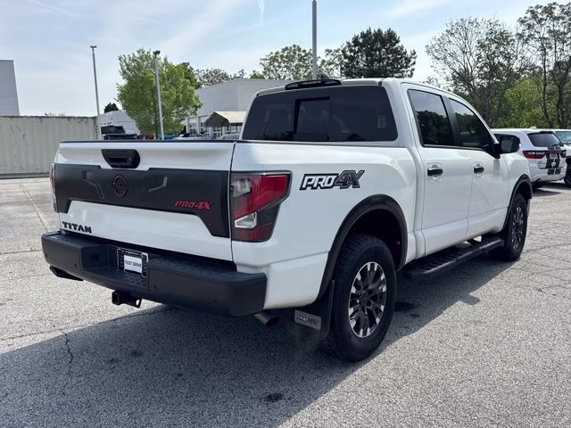 2023 Glacier White Nissan Titan PRO-4X 4X4 Truck