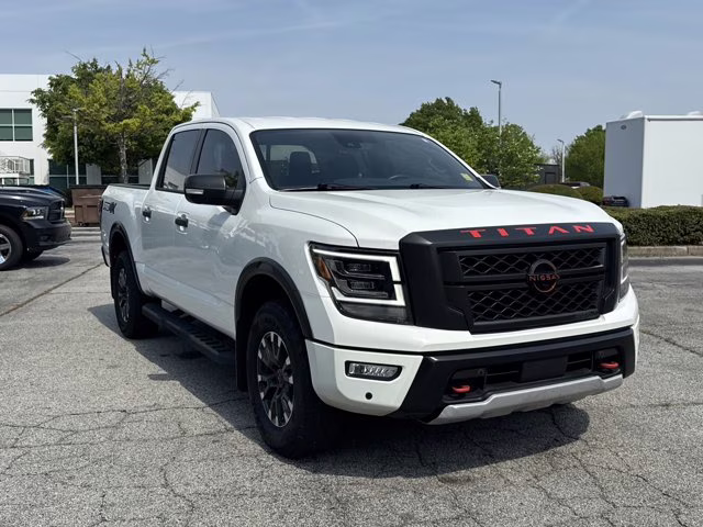 2023 Glacier White Nissan Titan PRO-4X 4X4 Truck