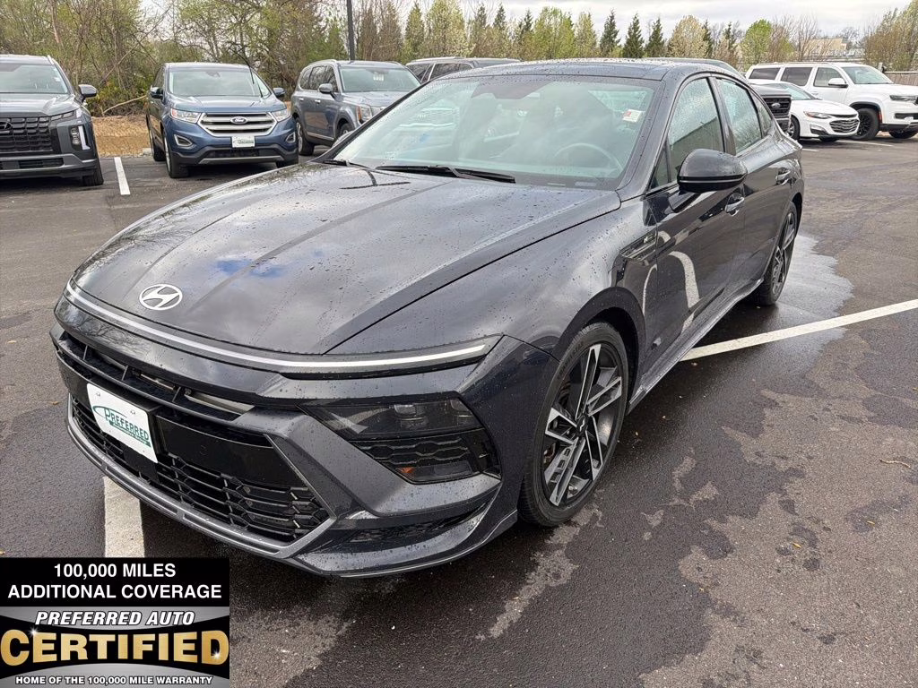 2024 Carbon Blue Hyundai Sonata N Line FWD Sedan