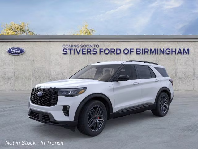 2026 Space White Metallic Ford Explorer ST-Line RWD SUV