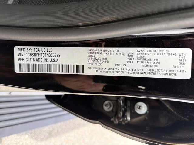 2026 Diamond Black Crystal Pearlcoat Ram 1500 Limited 4X4 Truck