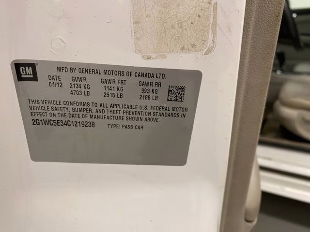 2012 Summit White Chevrolet Impala LTZ FWD Sedan