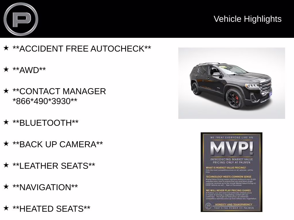 2022 Ebony Twilight Metallic GMC Acadia AT4 AWD SUV