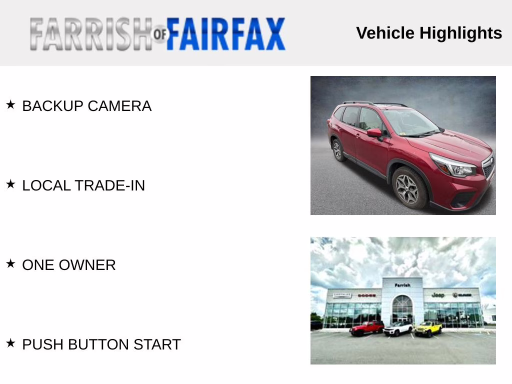 2019 Crimson Red Pearl Subaru Forester Premium AWD SUV