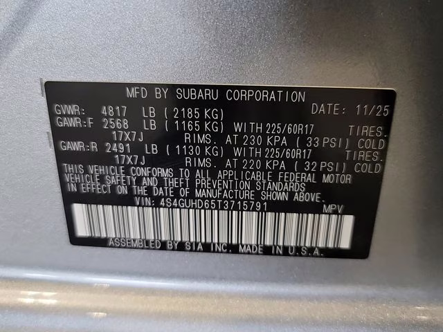 2026 Ice Silver Metallic Subaru Crosstrek Premium AWD SUV
