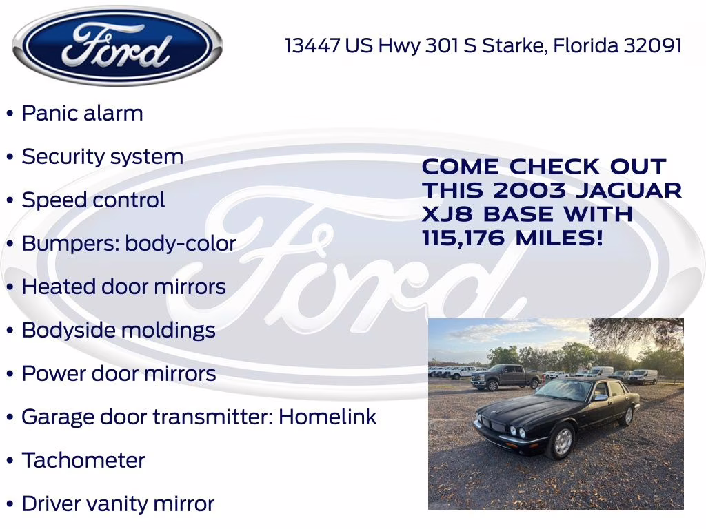 2003 Ebony Jaguar XJ8 Base RWD Sedan