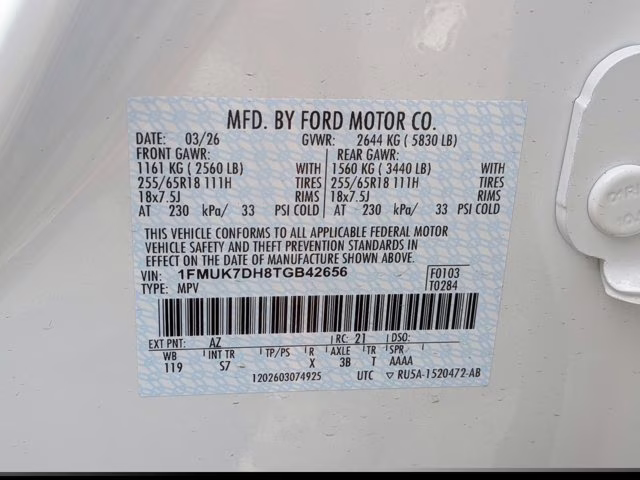 2026 White Ford Explorer Active RWD SUV
