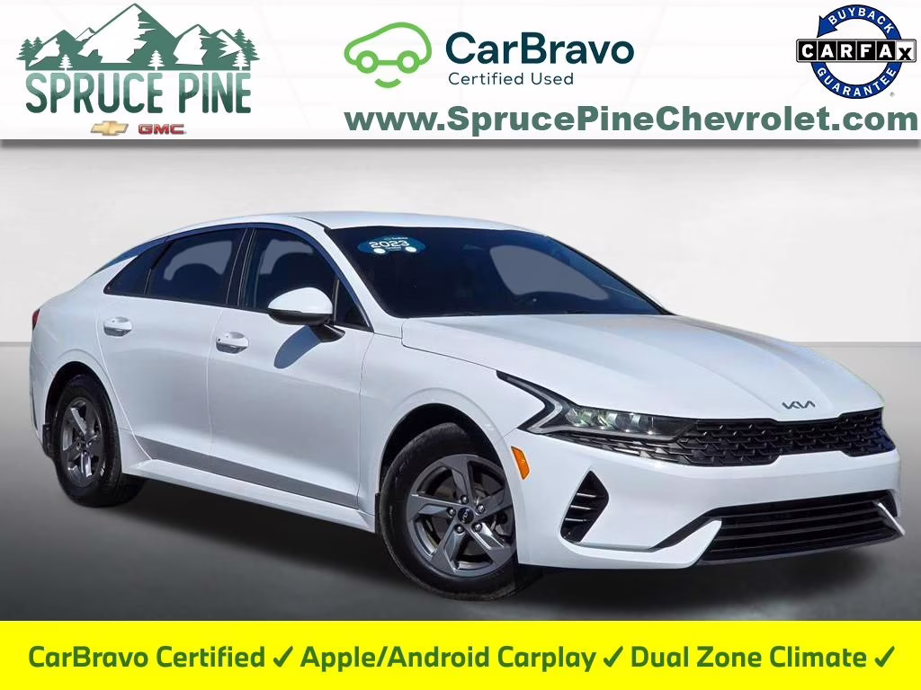 2023 Glacial White Pearl Kia K5 LXS FWD Sedan